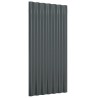 Panneaux de toit 12 pcs Acier enduit poudre Anthracite 80x36 cm 