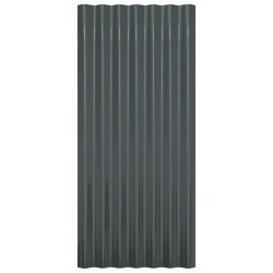 Panneaux de toit 12 pcs Acier enduit poudre Anthracite 80x36 cm 