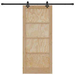 Porte Coulissante avec Quincaillerie 'ORKDAL'en Bois de Pin Massif 