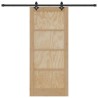 Porte Coulissante avec Quincaillerie 'ORKDAL'en Bois de Pin Massif 