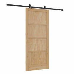 Porte Coulissante avec Quincaillerie 'ORKDAL'en Bois de Pin Massif 
