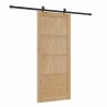 Porte Coulissante avec Quincaillerie 'ORKDAL'en Bois de Pin Massif 