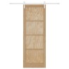 Porte Coulissante avec Kit de Quincaillerie 83x232 cm Bois Massif en Pin 