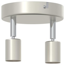 Projecteur de Plafond 2 Voies Réglable Nickel Brossé GU10 