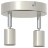 Projecteur de Plafond 2 Voies Réglable Nickel Brossé GU10 