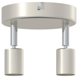Projecteur de Plafond 2 Voies Réglable Nickel Brossé GU10 