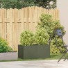 Jardinière vert olive 80x40x40 cm acier laminé à froid 