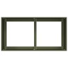 Jardinière vert olive 80x40x40 cm acier laminé à froid 