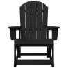 Chaises Berçantes Adirondack 2 pcs Noir 73,5 x 92 x 90 cm HDPE 