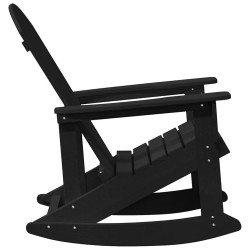 Chaises Berçantes Adirondack 2 pcs Noir 73,5 x 92 x 90 cm HDPE 