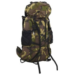 Sac à dos de randonnée vert camouflage 100 L tissu oxford 