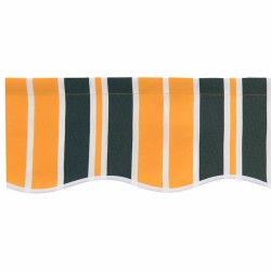 Dossière de stores pour cadre de 6 m, verte et jaune, 5,8x0,2 m 
