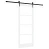 Porte coulissante avec kit matériel Blanche 83x202 cm Bois massif en pin 