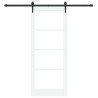Porte coulissante avec kit matériel Blanche 83x202 cm Bois massif en pin 