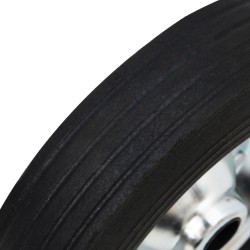 Roue de jauge Ø20x5 cm caoutchouc solide et acier 