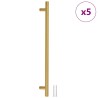 Poignées d'armoire 5 pcs doré 320 mm acier inoxydable 