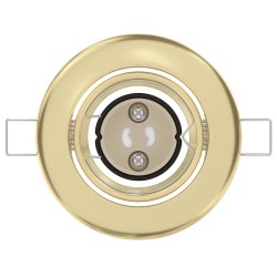 Spots encastrés 6 pcs Ronds GU10 Or Ø90 mm Acier 