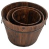 Ensemble de jardinière godet 3 pcs bois massif de sapin 