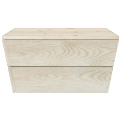Tables de jardin 2 pcs 60x60x30 cm Bois d'épicéa imprégné 