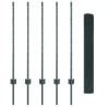 Kit de clôture en fil de fer Set de 2 Vert Métal, Plastique 