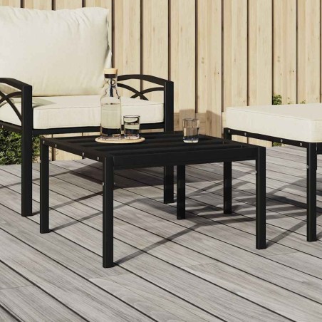 Table basse de jardin noir 60x60x35 cm acier 