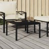 Table basse de jardin noir 60x60x35 cm acier 