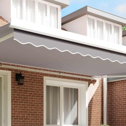 Auvent Valence 5 m gris clair 4.8x0.2 m 