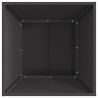 Foyer carré noir 60x60x35 cm en acier 