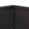 Foyer carré noir 60x60x35 cm en acier 