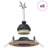Spots encastrés 6 pcs Ronds GU10 Cuivre Ø90 mm Acier 