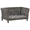 Panier pour chiens avec coussin Gris 50x33x30 cm Saule naturel 