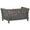 Panier pour chiens avec coussin Gris 50x33x30 cm Saule naturel 