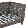 Panier pour chiens avec coussin Gris 50x33x30 cm Saule naturel 