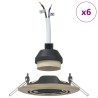 Spots encastrés 6 pcs Ronds GU10 Laiton Ø90 mm Acier 