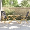 Table de jardin pliable 110x55x75 cm bambou 