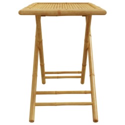 Table de jardin pliable 110x55x75 cm bambou 