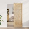 Porte coulissante avec ensemble de quincaillerie 78x211 cm en bois massif de pin 
