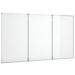 Tableau blanc magnétique pliable 120x80x1,7 cm aluminium 