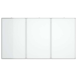 Tableau blanc magnétique pliable 120x80x1,7 cm aluminium 