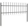 Clôture de jardin Gris 5.1 x 1 m Acier enduit de poudre 