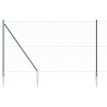 Ensemble de clôture 2 pièces Vert Métal 25 x 1.5 m Durable 