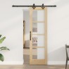 Porte coulissante avec kit de matériel 61x198.5 cm en pin massif 