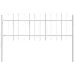 Clôture de jardin Blanc 5.1 x 1 m Acier enduit de poudre 