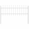 Clôture de jardin Blanc 5.1 x 1 m Acier enduit de poudre 