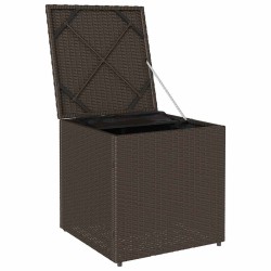 Coffre de Rangement Extérieur Brun et Crème Rotin Moyen Rangement 