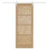 Porte coulissante avec quincaillerie 83x211 cm en pin massif 