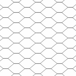 Clôture hexagonale Gris 0.6 x 10 m Acier 