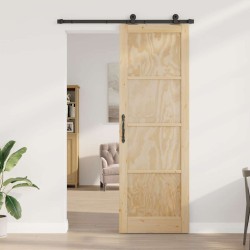 Porte coulissante avec kit 'ORKDAL'en bois massif de pin 