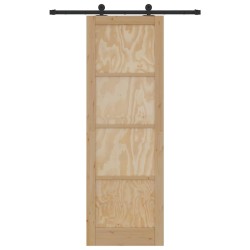 Porte coulissante avec kit 'ORKDAL'en bois massif de pin 