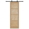 Porte coulissante avec kit 'ORKDAL'en bois massif de pin 